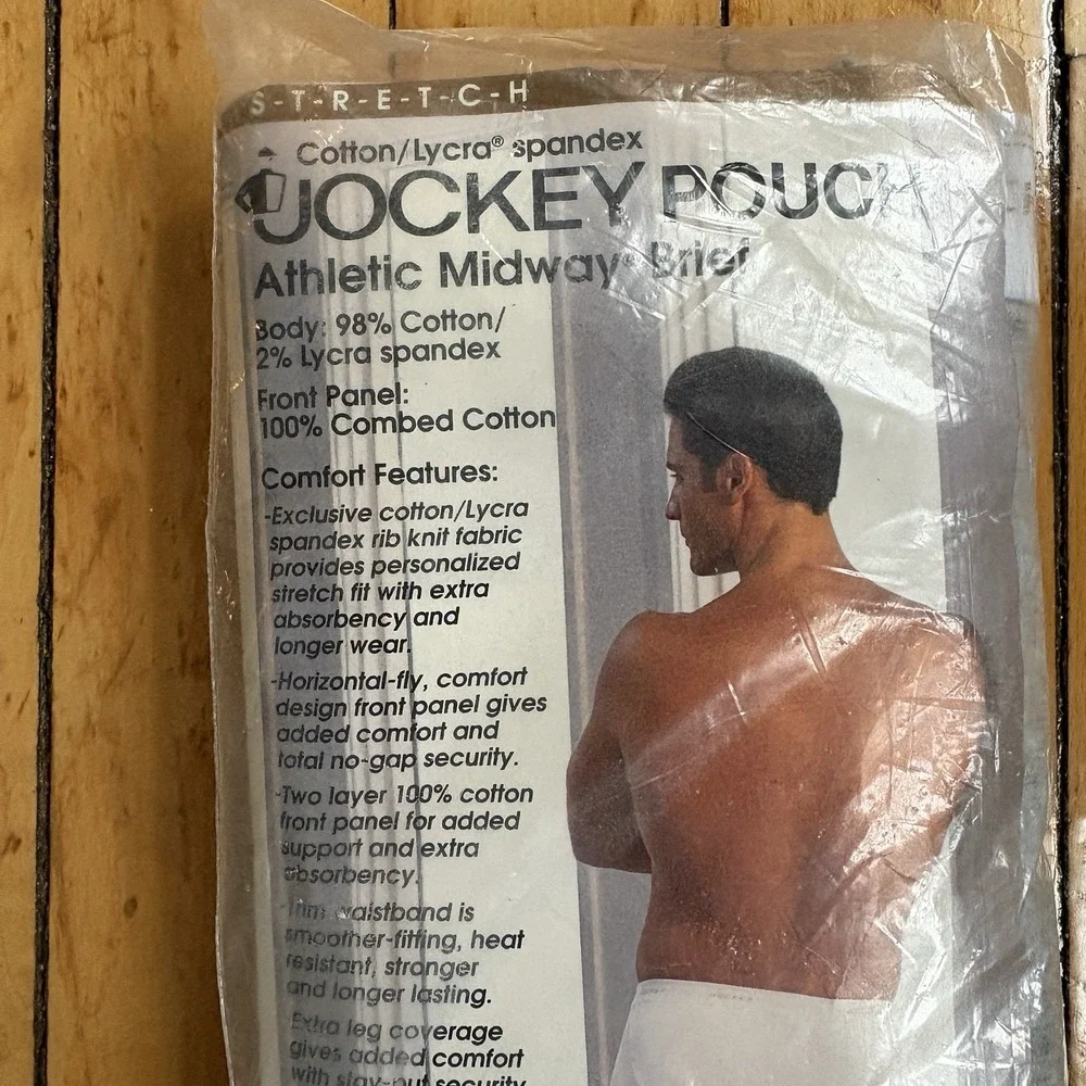Vintage Jockey Underwear Mens XL Gray 1 Pair Athletic Midway Brief 1993 Made USA